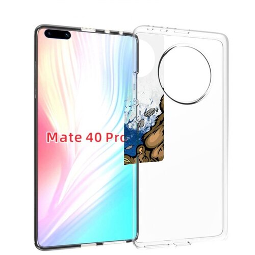 Чехол MyPads медведь защитник родины для Huawei Mate 40 Pro (NOH-NX9) задняя-панель-накладка-бампер чехол mypads белый медведь для huawei mate 40 pro noh nx9 задняя панель накладка бампер