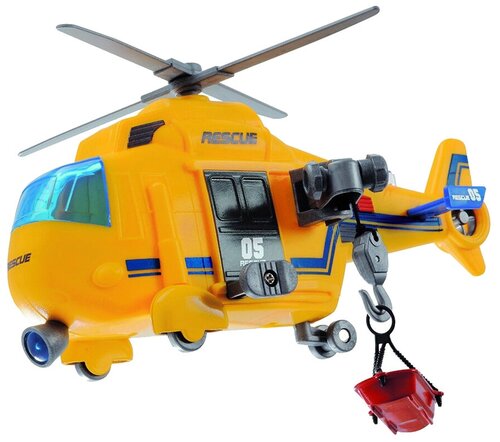 Вертолет Dickie Toys спасательный (203302003), 18 см, желтый