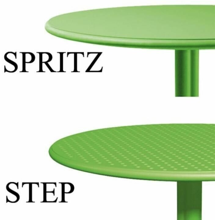 Стол пластиковый обеденный Spritz + Spritz Mini бежевый