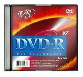 Диски DVD-R VS 16х 4.7Gb Slim VSDVDRSL501 5шт