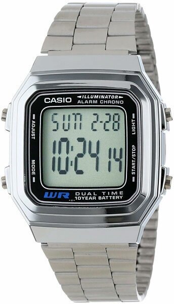 Наручные часы CASIO A-178WA-1, серебряный, серый — купить в интернет-магазине по низкой цене на Яндекс Маркете