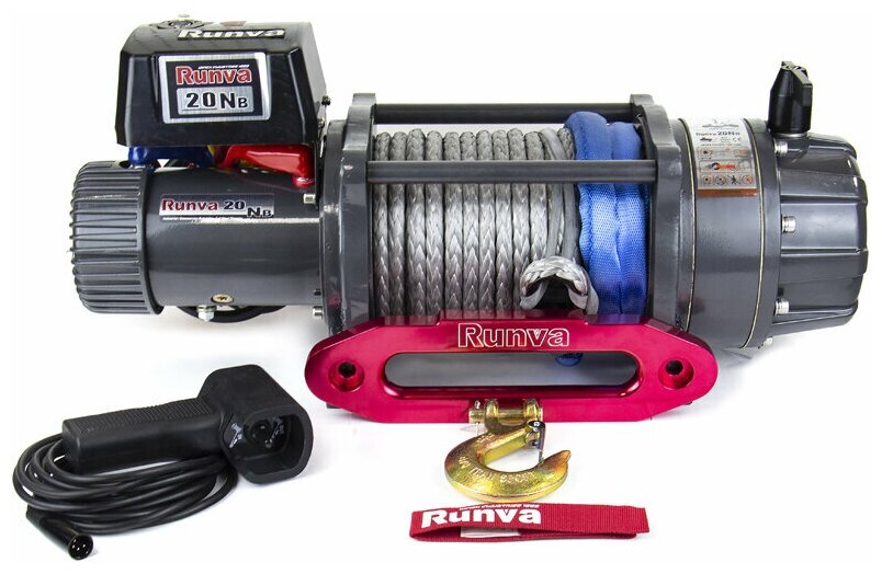 Лебедка Runva EWB 20000 USR, 9070 кг, 12V, синтетический трос