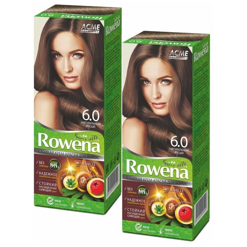 Rowena Soft Silk Краска для волос т6.0 Натуральный Русый Комплект 2 шт.