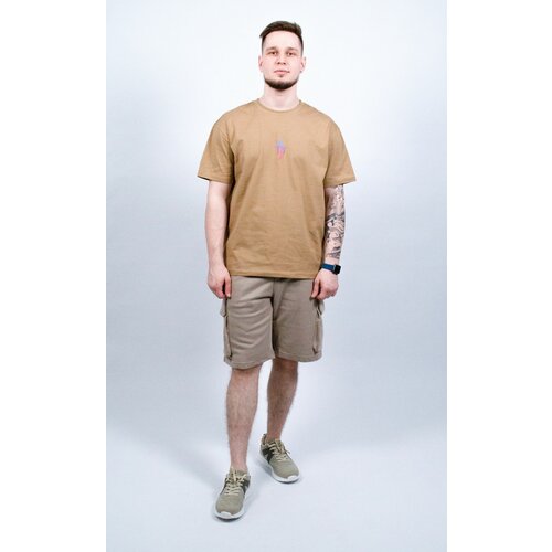 Футболка размер 54, коричневый