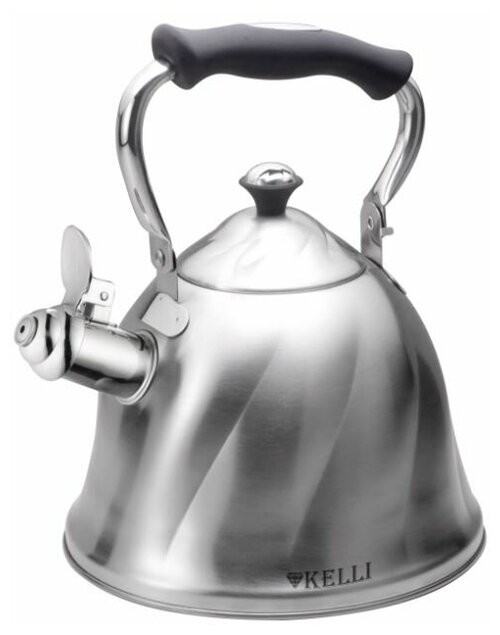 Kelli Чайник со свистком KL-4325 3 л, 3 л, серебристый