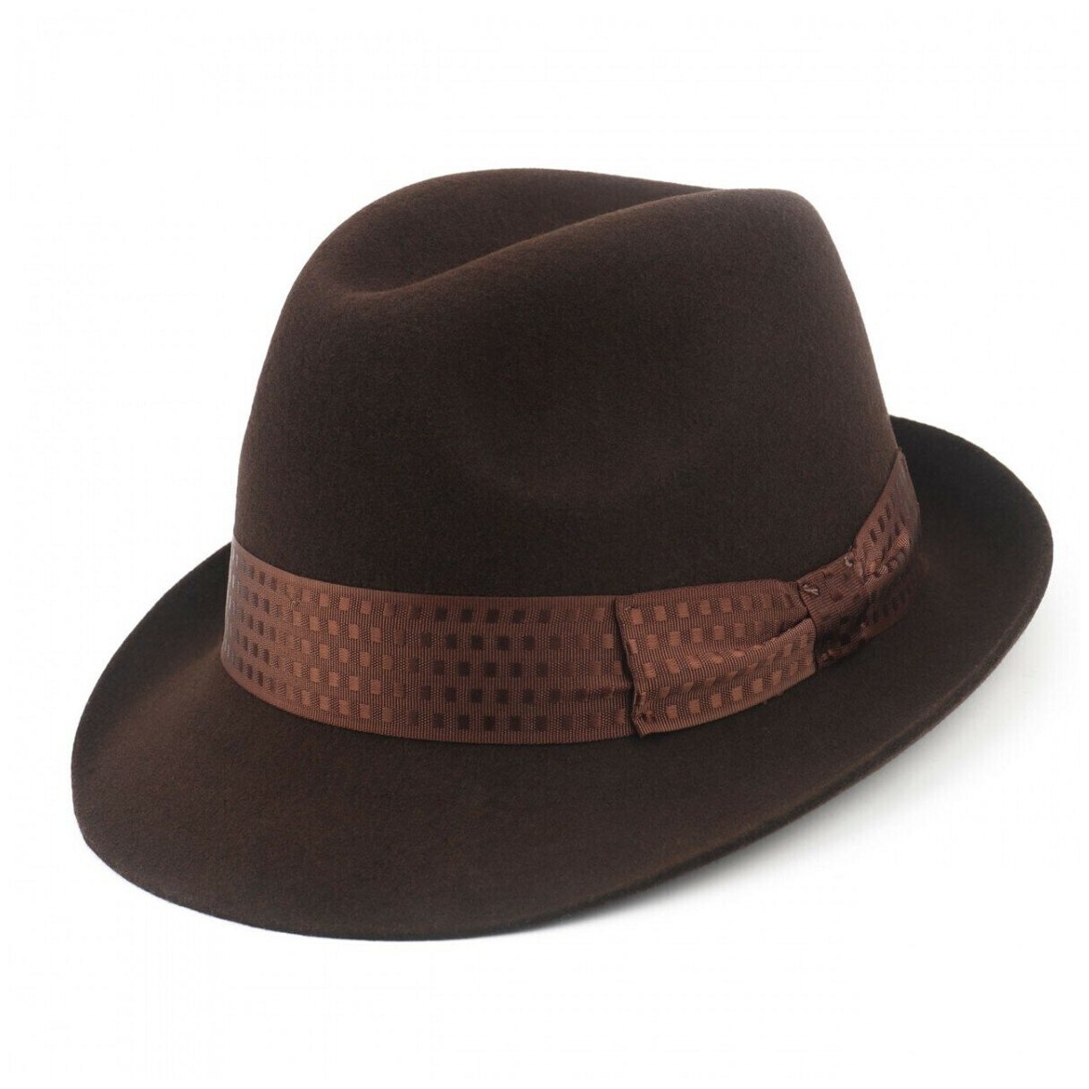 Шляпа федора Hathat демисезонная коричневый 