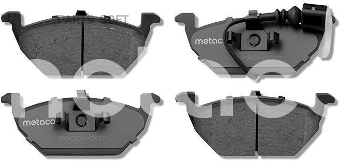 METACO 3000-007 Колодки тормозные передние к-кт