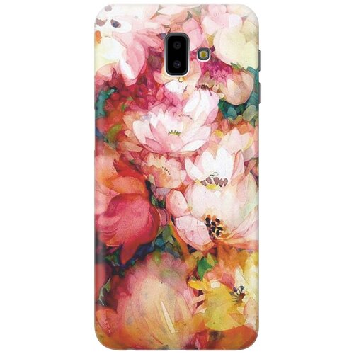 фото Gosso ультратонкий силиконовый чехол-накладка для samsung galaxy j6+ (2018) с принтом "яркие цветы"