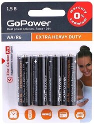 Батарейка GoPower R6 AA BL4 Heavy Duty 1.5V - 4шт.