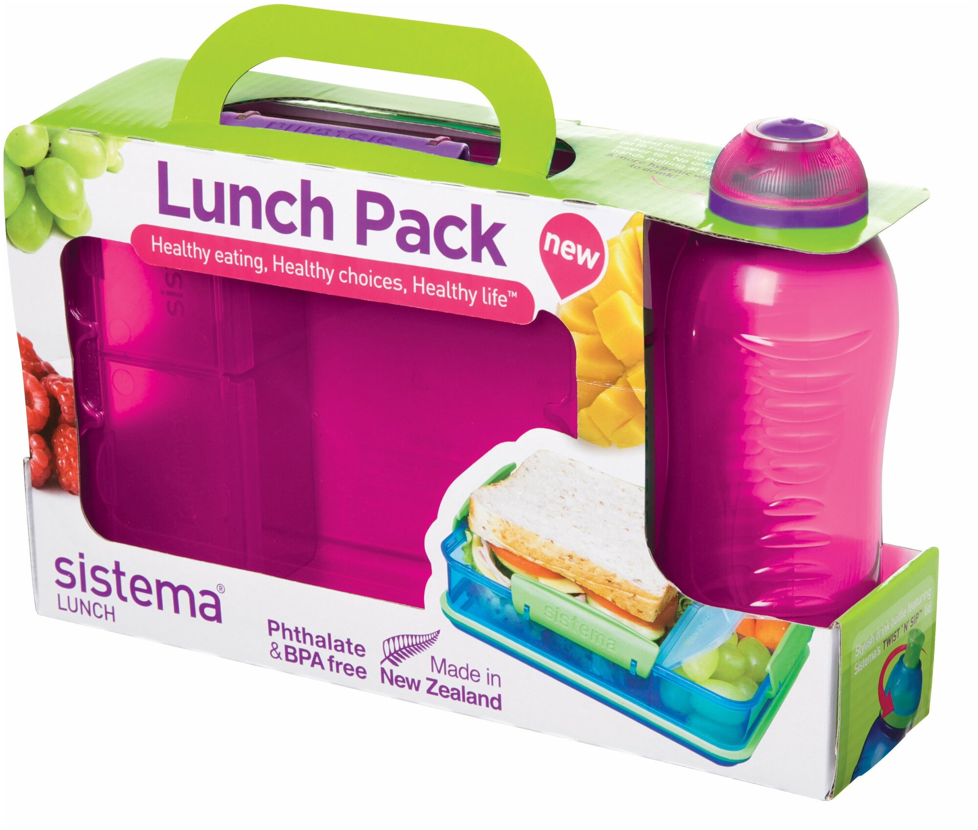 Контейнер с бутылкой Sistema Lunch Pack 0,9 л - фото №3