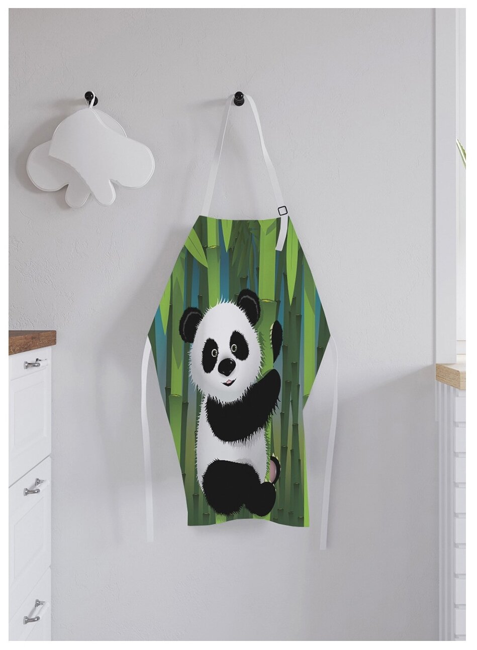 Фартук женский для готовки "Счастливая панда", универсальный размер