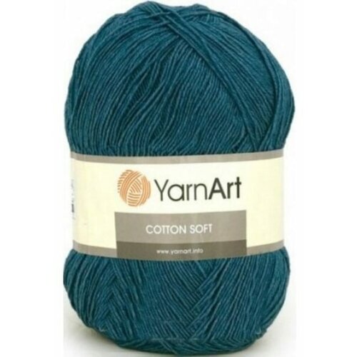 Пряжа YarnArt Cotton soft морская волна (63), 55%хлопок/45%полиакрил, 600м, 100г, 5шт