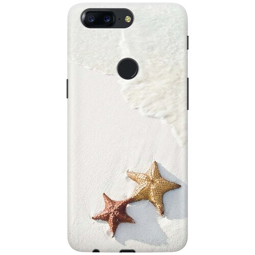 фото Cиликоновый чехол на oneplus 5t / ванплюс 5т с принтом "две морские звезды" gosso