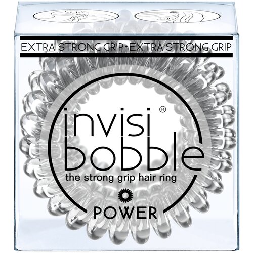 Купить Invisibobble Power True Black - Инвизибабл Пауэр Резинка-браслет для волос чёрная, 3 шт/уп -, черный, искусственная смола