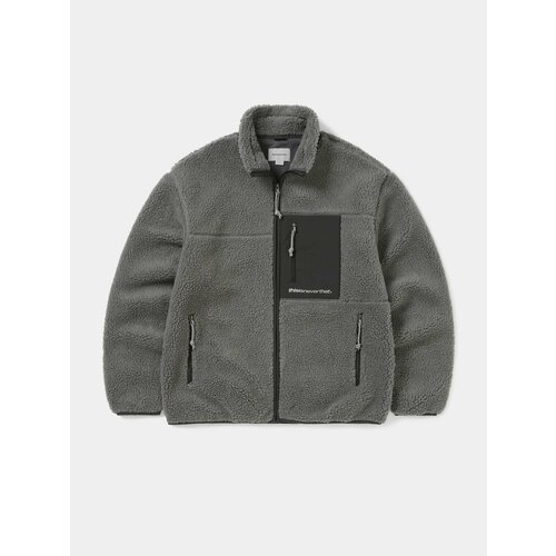 фото Куртка thisisneverthat sp sherpa fleece jacket, размер s, charcoal