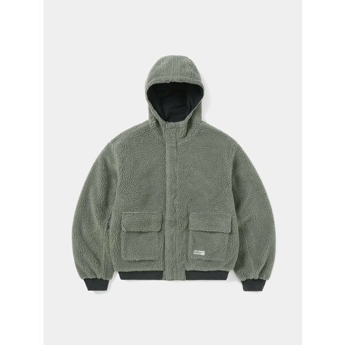 фото Куртка thisisneverthat reversible sherpa jacket, размер m, чёрный