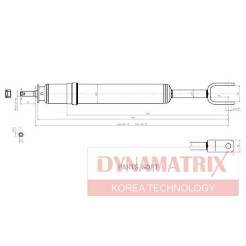 DYNAMATRIX-KOREA DSA341845 амортизатор подвески газонапоненный