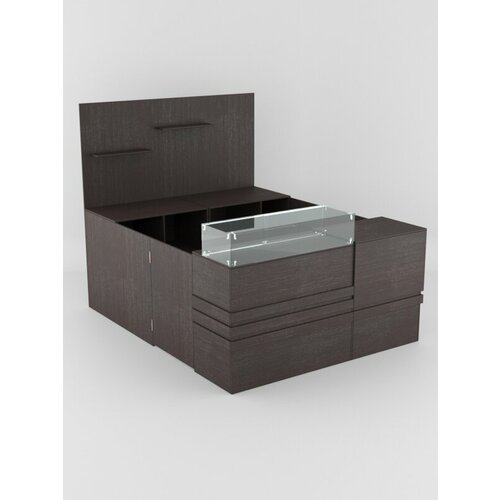 Торговый островок кофешоп левосторонний Дуб Венге 200 x 200 x 200 см 98772₽