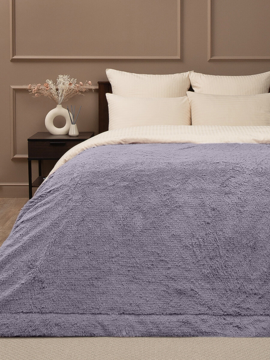 фото Плед Buenas Noches Длинный ворс Искусственный мех 160х200 см Сиреневый