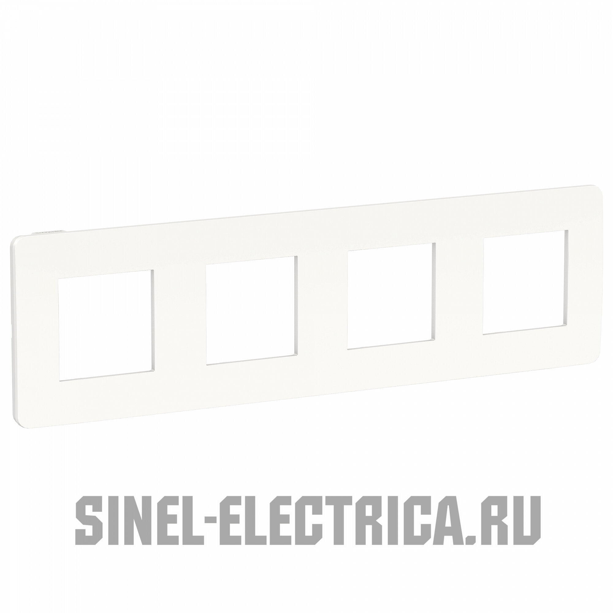 Unica Studio Color NU280818 Рамка 4-постовая/8-модульная (универсальная, белая) Schneider Electric - фото №5