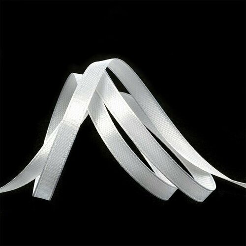 Лента атласная 6мм цв. белый (27 метров)