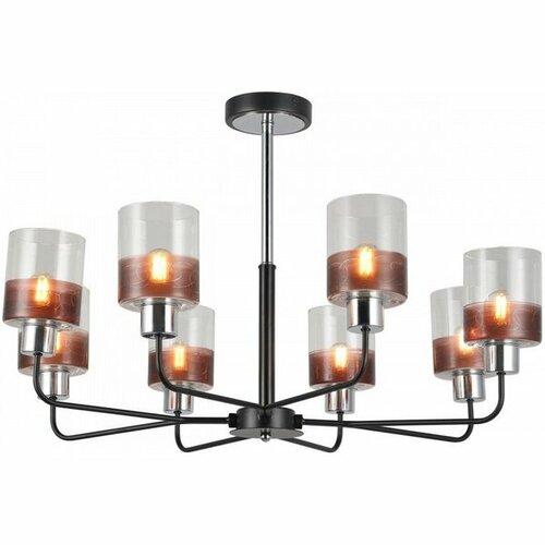 Потолочная люстра на штанге Imex MD2727-8-S-BKCH 11148₽