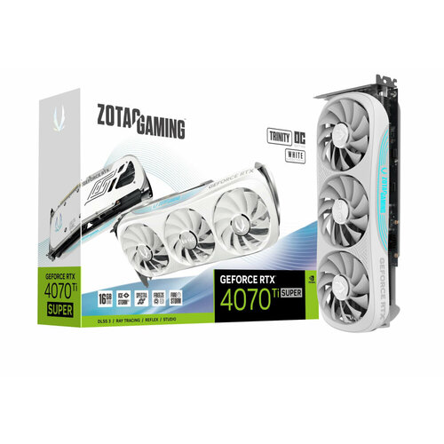 Видеокарта ZOTAC ZT-D40730Q-10P GeForce RTX 4070 Ti SUPER 16GB TRINITY OC WHITE ED 12016900₽