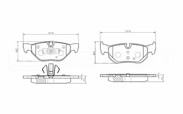 Колодки тормозные задние BMW 1 (E81 E82 E87 E88) 04- 3 (E90 E91 E92 E93) 04- X1 (E84) 09-