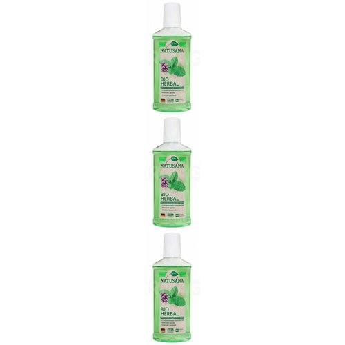 Lacalut Ополаскиватель для рта Natusana Bio Herbal, 250 мл, 3 шт.