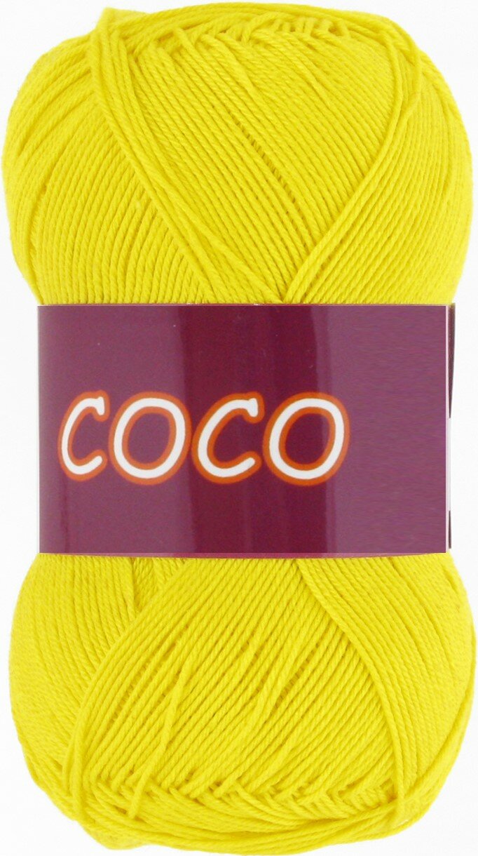 Пряжа Coco - 4320 ярко-желтый