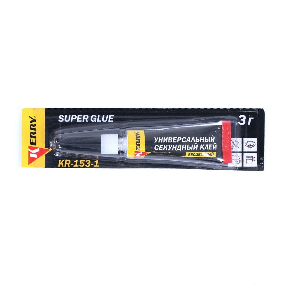 Клей универсальный секундный SUPER GLUE 3 гр KERRY