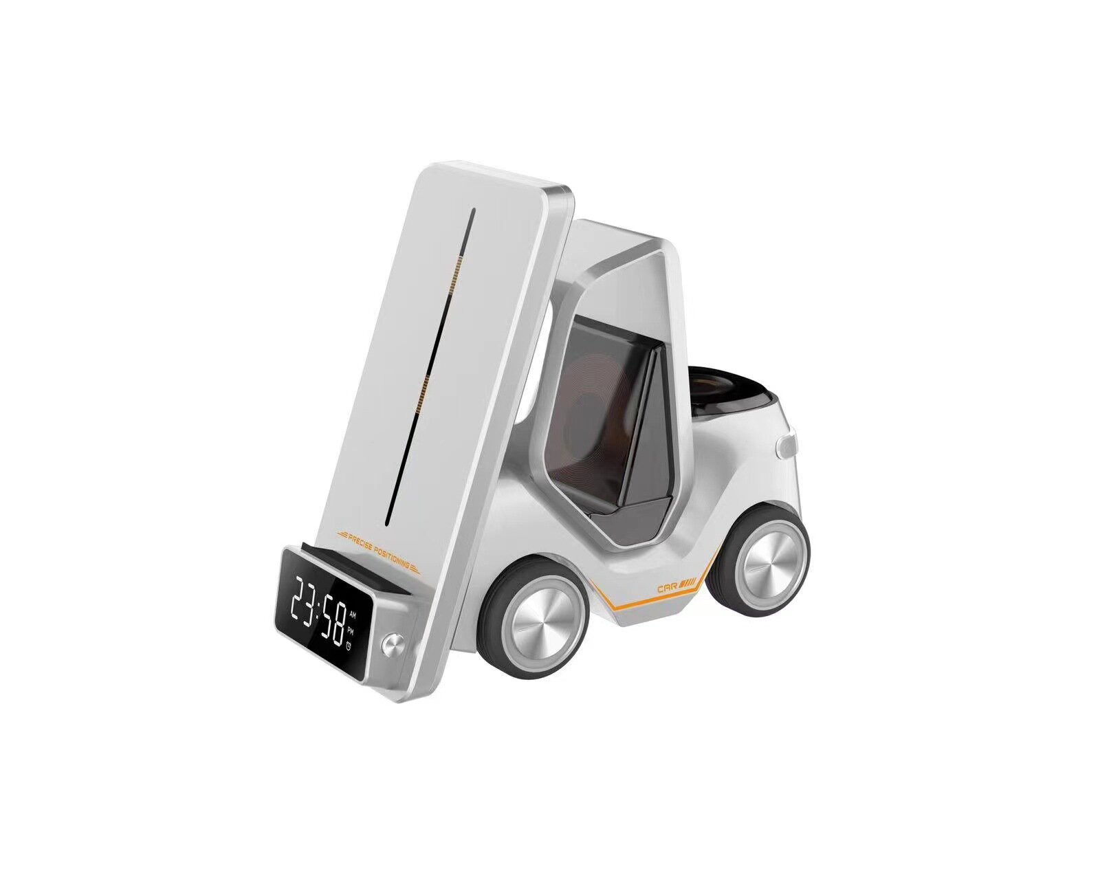 фото Беспроводная зарядка для вилочных погрузчиков, 6 в 1, для Apple 15, белая