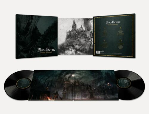 Изображение товара Bloodborne OST (1000шт в мире Deluxe Gold-Foil Gatefold USA Limited Soundtrack) Редкая Виниловая Пластинка + Двусторонний Постер, Саундтрек Бладборн Playstation