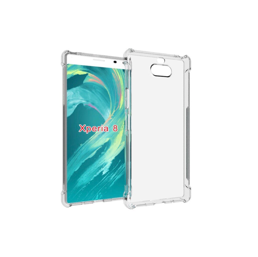 Чехол задняя-панель-накладка-бампер MyPads Tocco для Sony Xperia 8 с усиленной защитой углов противоударный прозрачный