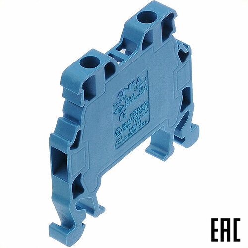 Клемма MRK 1,5 винтовая 1010005/ 1005 синяя 1,5мм2 17,5А 750В ширина 5,1мм ONKA (12 шт. в комплекте)