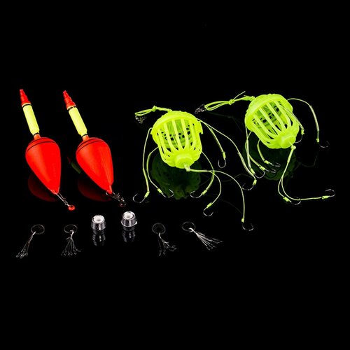 Оснастка для ловли толстолобика и амура, с поплавком (2 оснастки + 2 поплавка в комплекте)