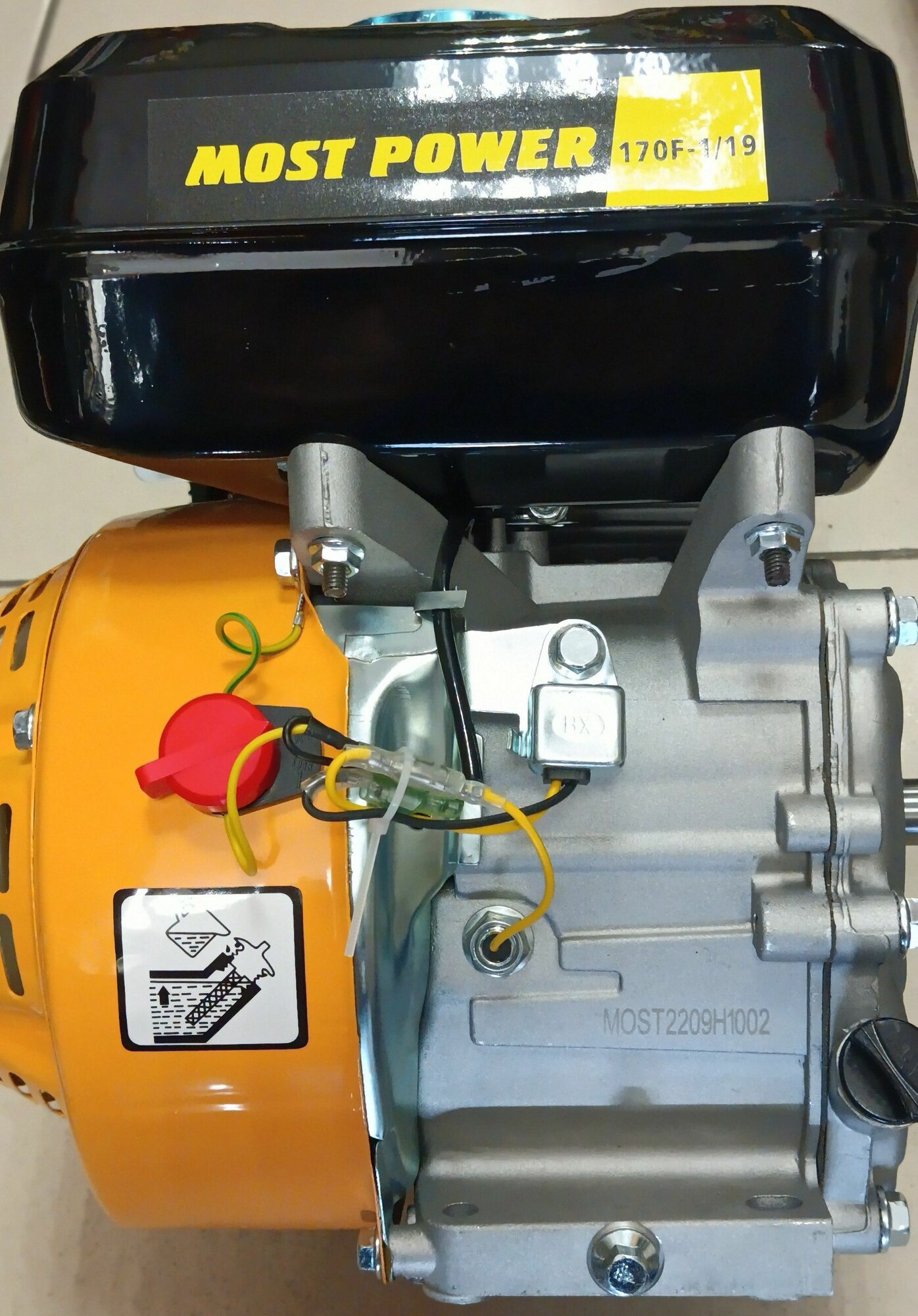 Двигатель бензиновый MOST POWER 170F-1/19, 7,5л. с, вал 19мм — фото 1