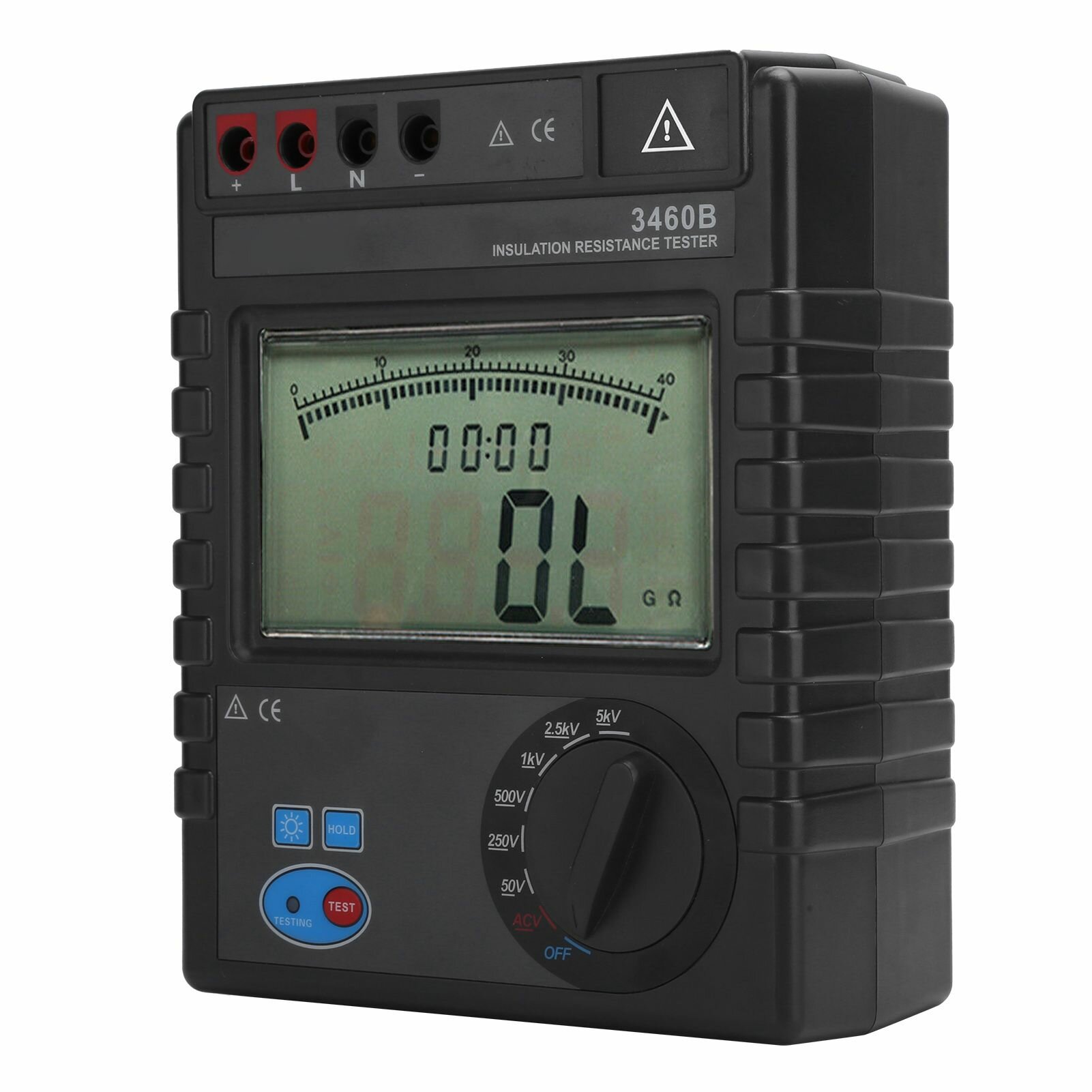 Изображение ETCR3460B 1 МОм 400 ГОм тестер сопротивления изоляции 50 В 5000 В цифровой мегаомметр измеритель сопротивления