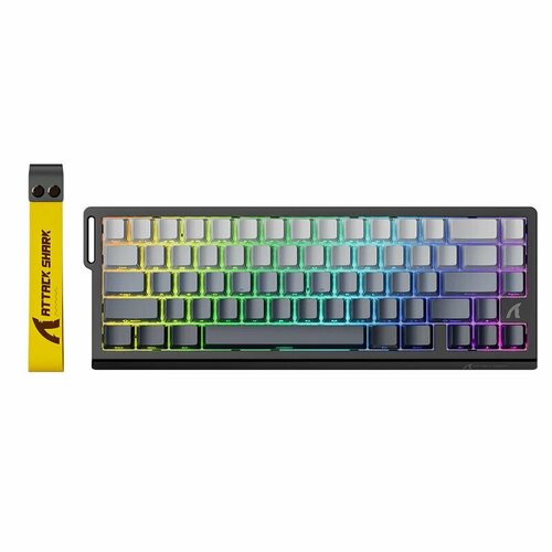 фото Механическая клавиатура attack shark x68 he, проводная, black gradient; русская раскладка