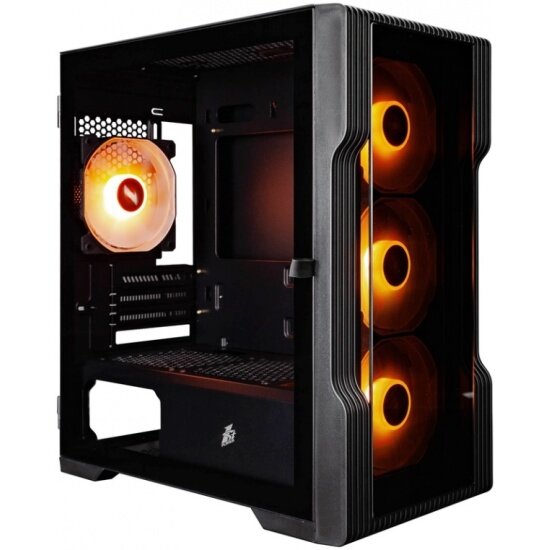 Корпус 1STPLAYER TRILOBITE T3-G ARGB, черный (T3-G-BK-4F7)
