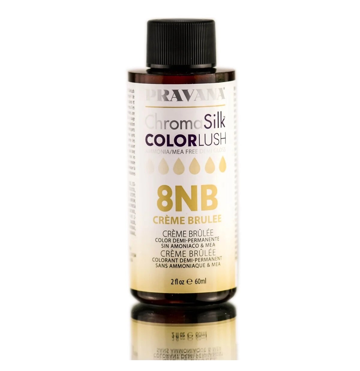 8NB Creme Brulee - Деми перманентный краситель для волос PRAVANA Chroma Silk Color Lush, (60 мл)