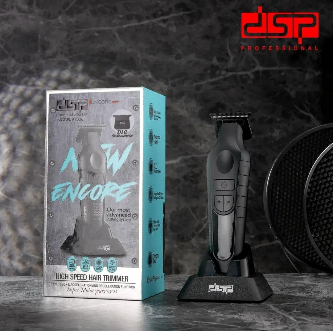 Набор для стрижки волос DSP-91506, с насадками, 6 шт, для влажных волос, черный