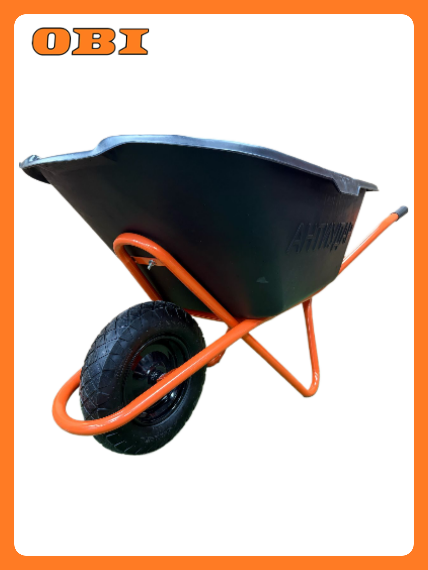 Тачка Антиудар 1-колесная 130 литров пневматическое колесо грузоподъемность 250 кг