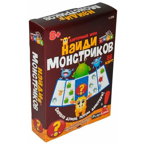 Настольная игра Play Land Борьба IQ умов Найди монстриков (карточная)