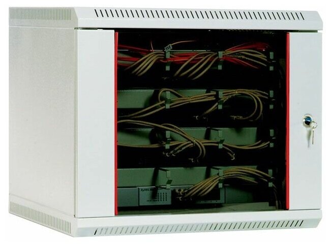Шкаф ЦМО телекоммуникационный настенный 9U (600х650) дверь стекло ШРН-9.650
