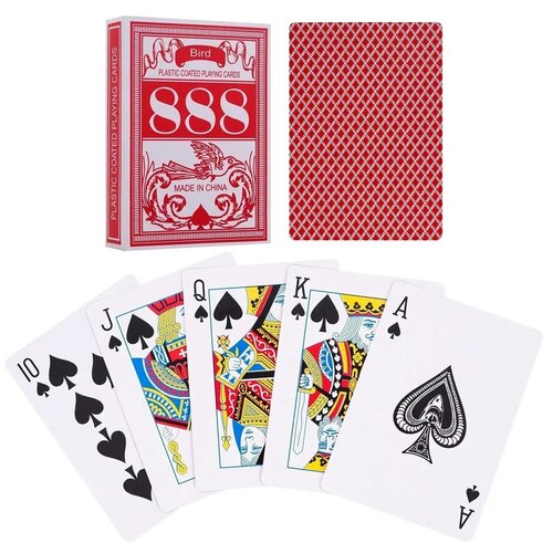 Набор пластиковых карт для игры в покер Карты игральные колода 54 штуки карты игральные пластик 888 премиум