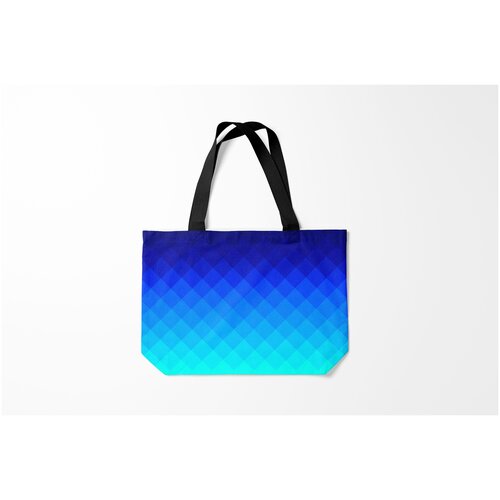 фото Сумка-шоппер / 46х35 см / тренды / абстракция blue geometria burnettie