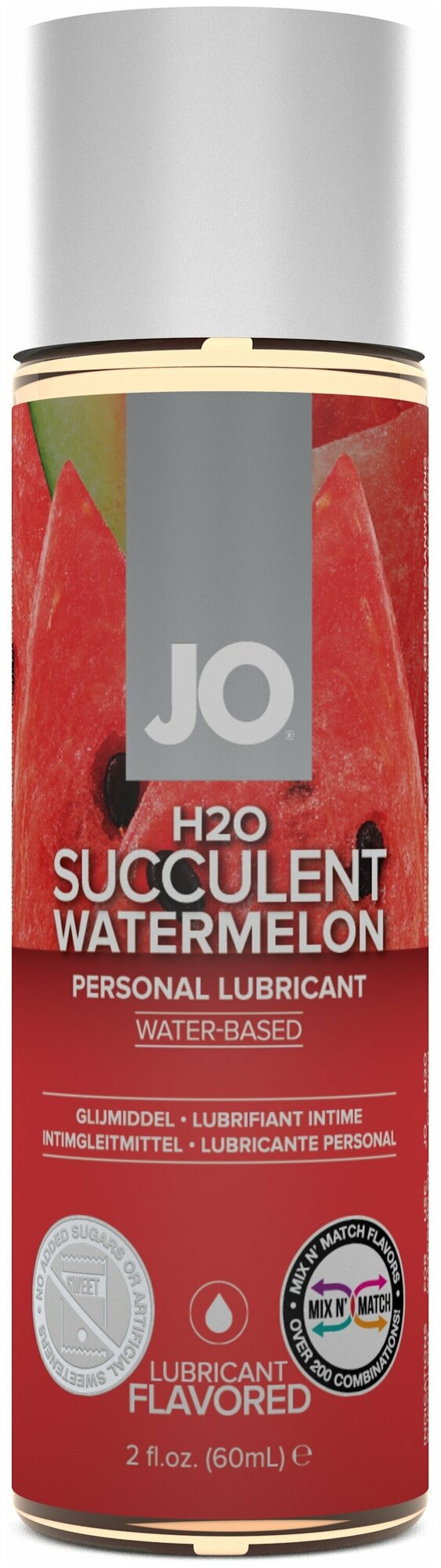Лубрикант на водной основе с ароматом арбуза JO Flavored Watermelon - 60 мл.