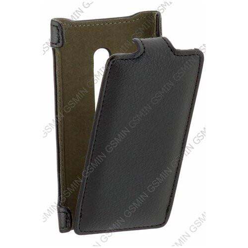 Кожаный чехол для Nokia Lumia 800 Redberry Stylish Leather Case (Чёрный)