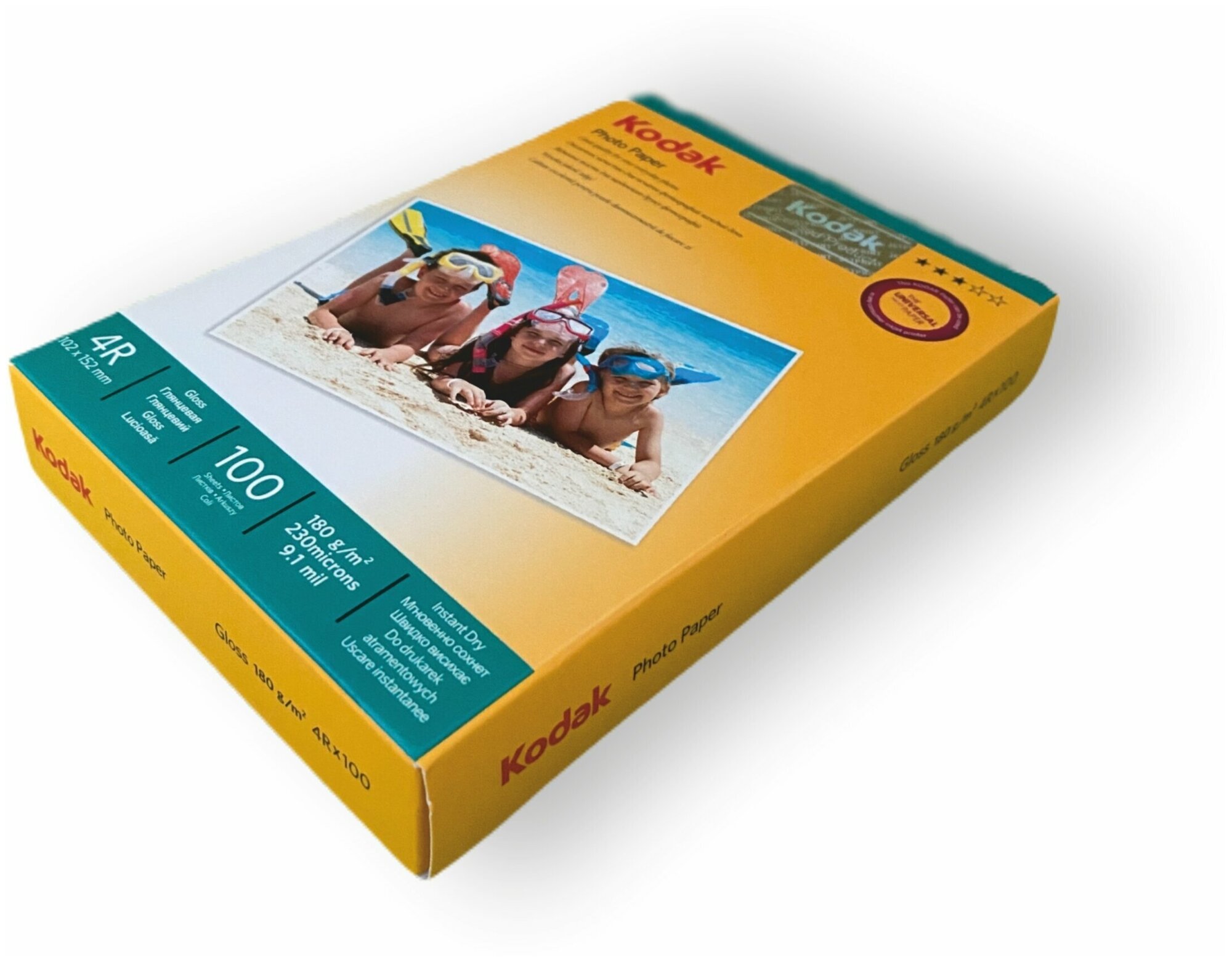 Фотобумага глянцевая Kodak 4R (102х152 мм.) 180г/100 листов